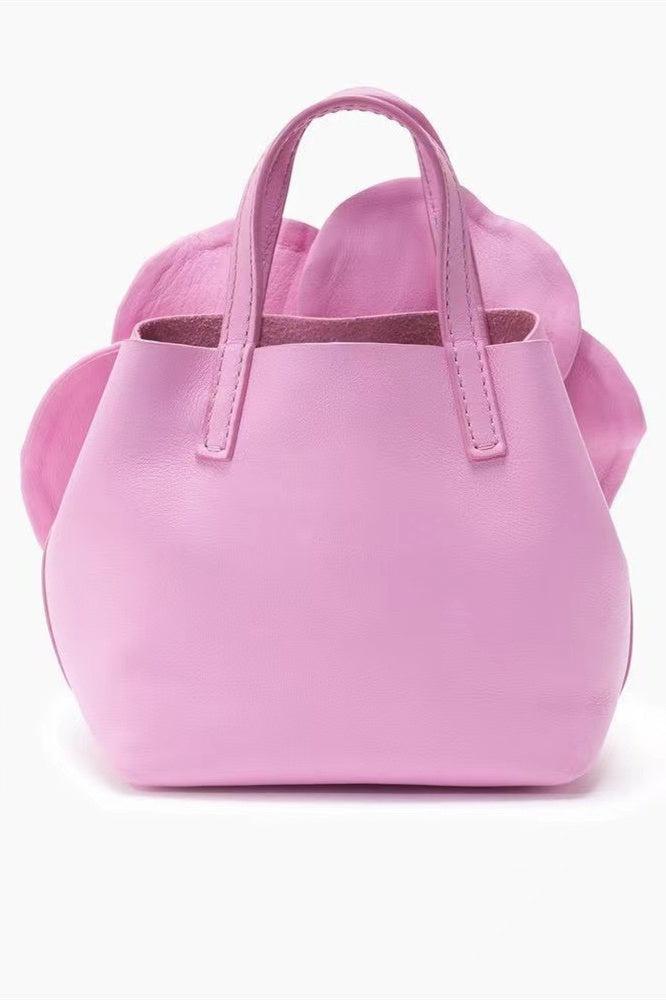 Floral PU Leather Handbag Flowering Girl