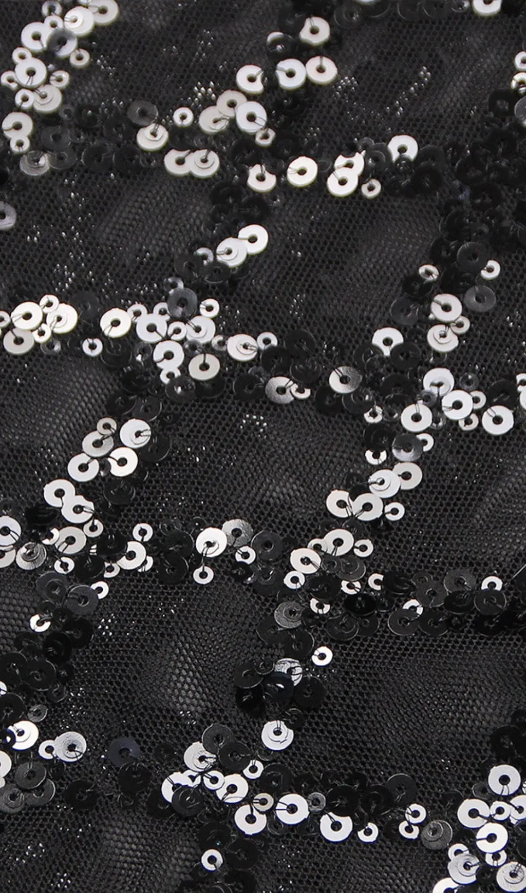 Feather Sequin Two Piece Set In Black Flowering Girl