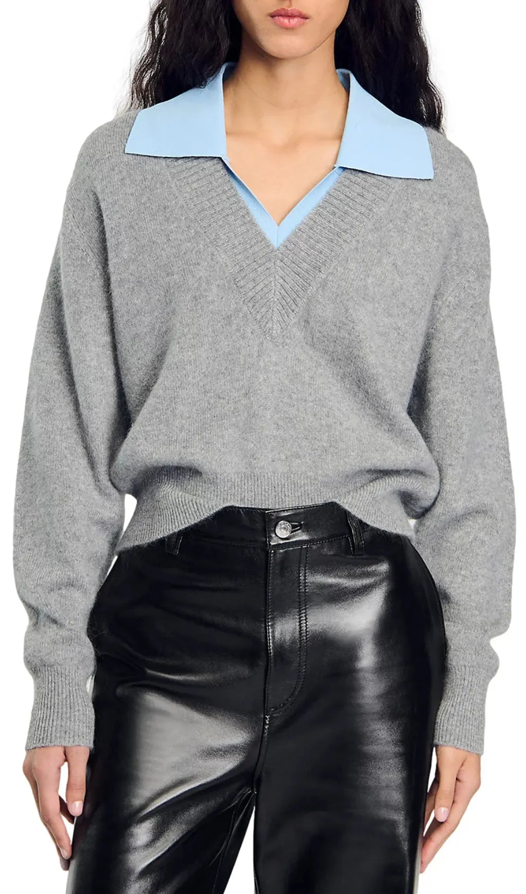 Layered Knit Sweater Flowering Girl
