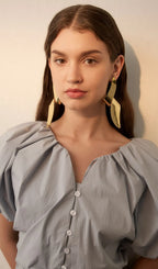 Lejane Gold Earrings Flowering Girl