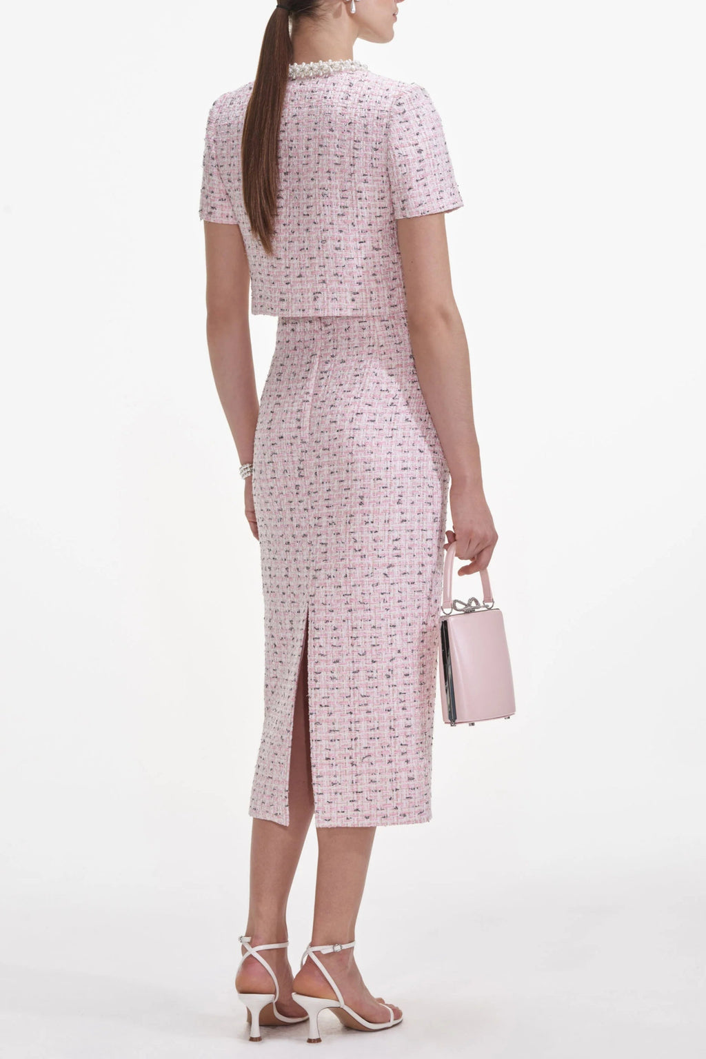 Pink Boucle Pearl Top Flowering Girl