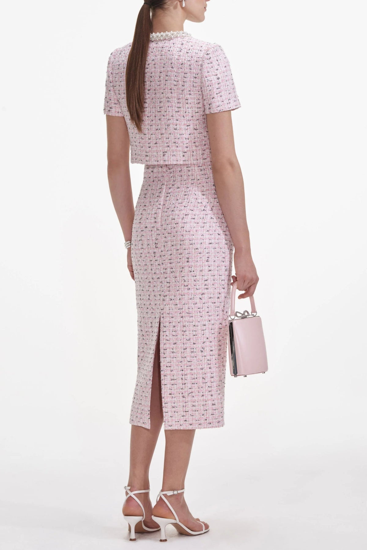 Pink Boucle Pearl Top Flowering Girl