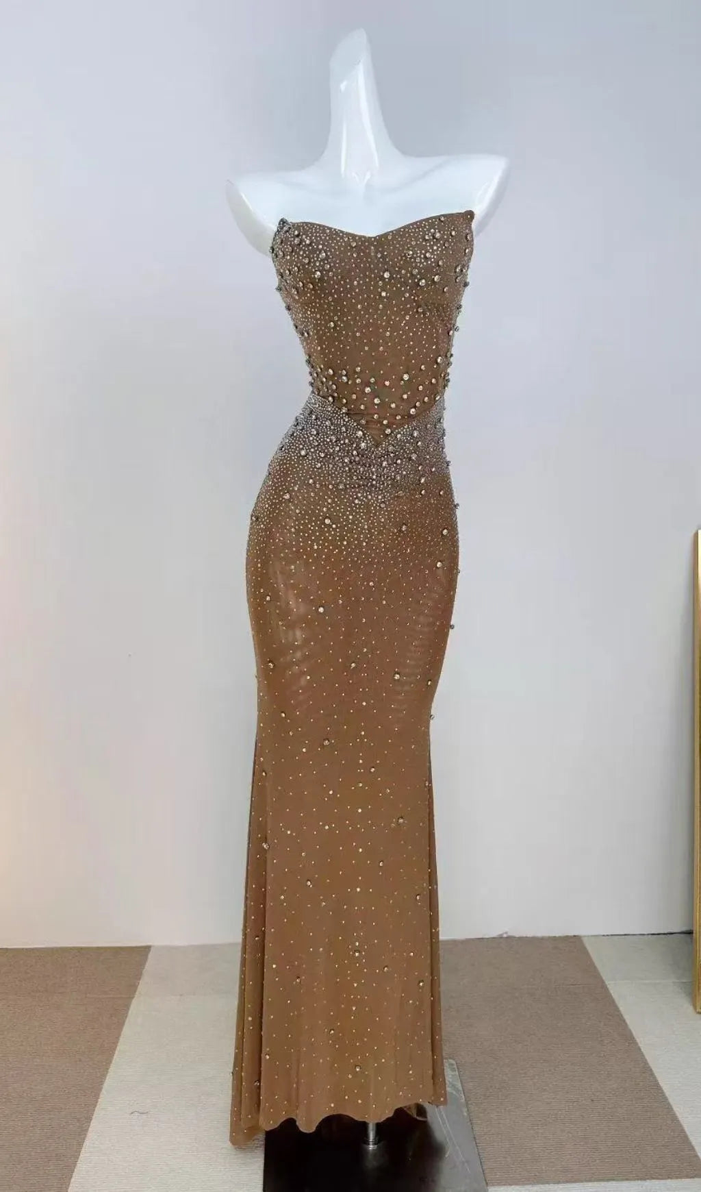 Janny Strapless Diamond Maxi Dress Flowering Girl