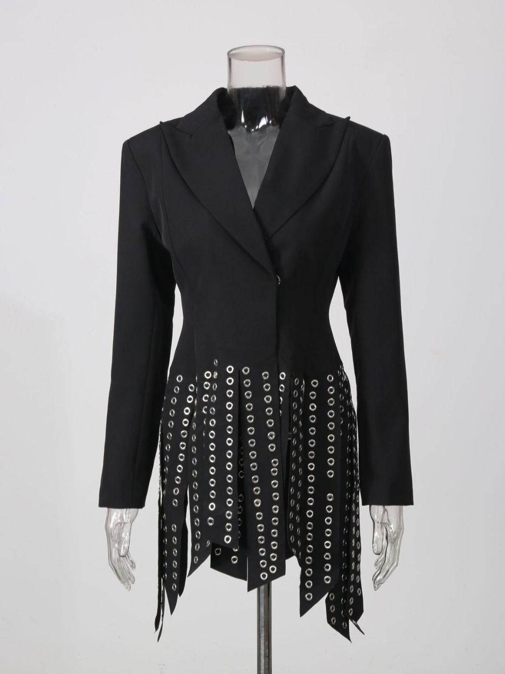 Monique Black Irregular Hem Blazer