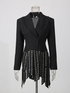 Monique Black Irregular Hem Blazer