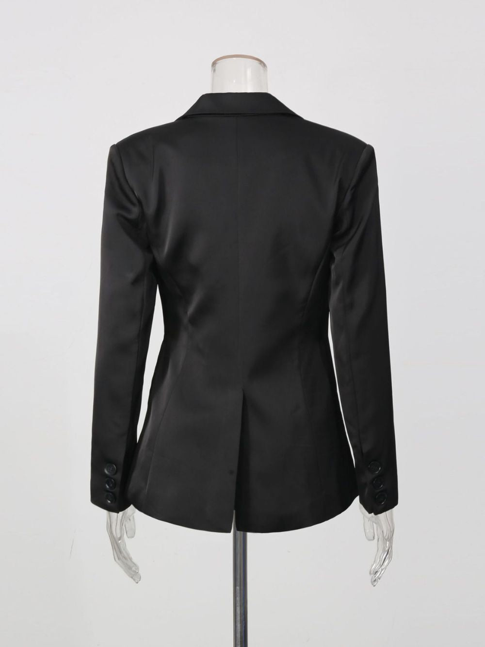Moriah Black Hollow-Out Blazer