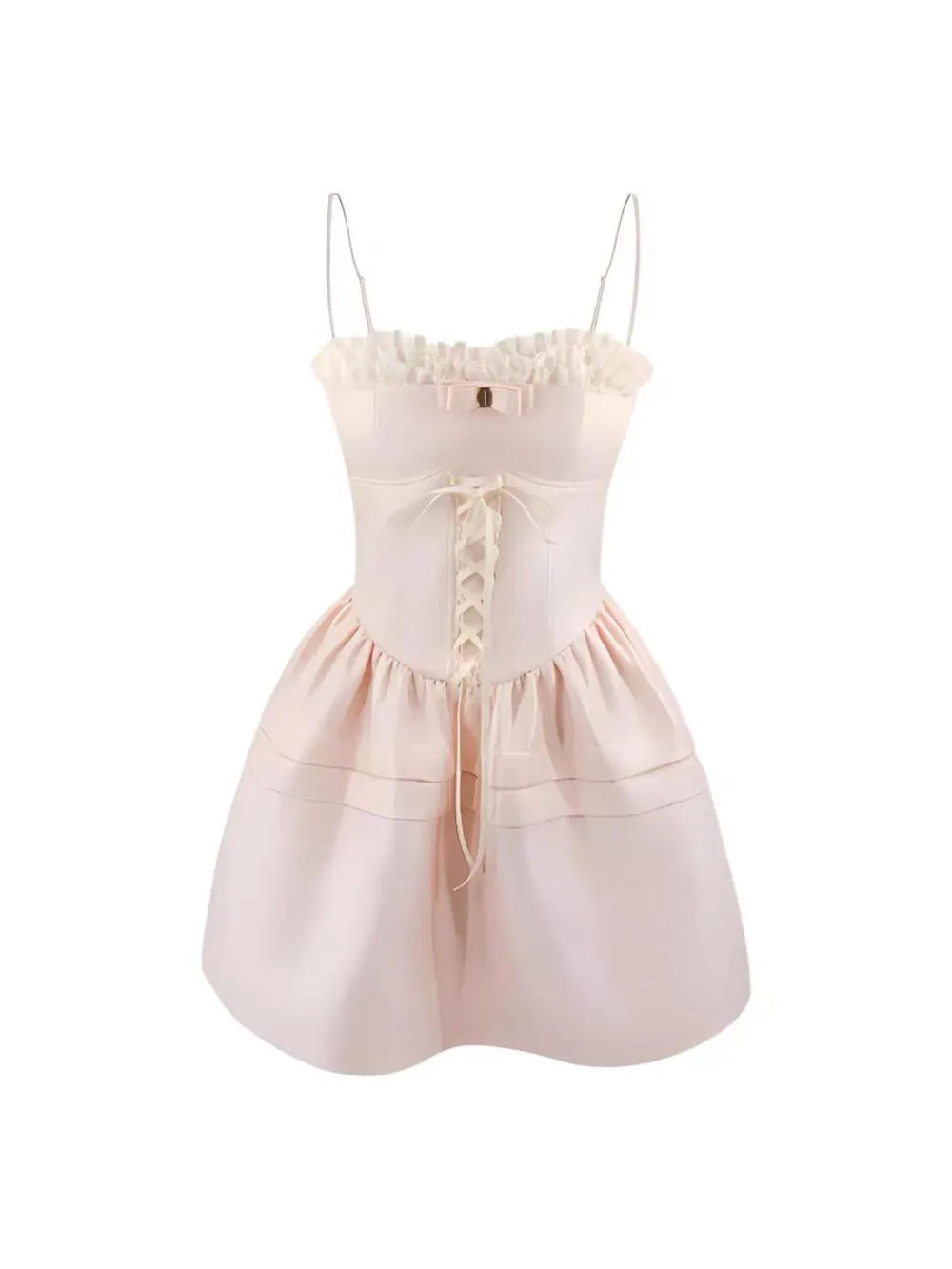 Eliza Lace-Trim Flared Mini Dress Flowering Girl