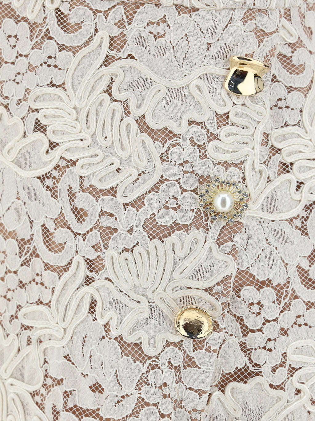 CREAM CORD LACE MINI DRESS Flowering Girl