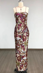 Karise Strapless Sequin Maxi Dress Flowering Girl