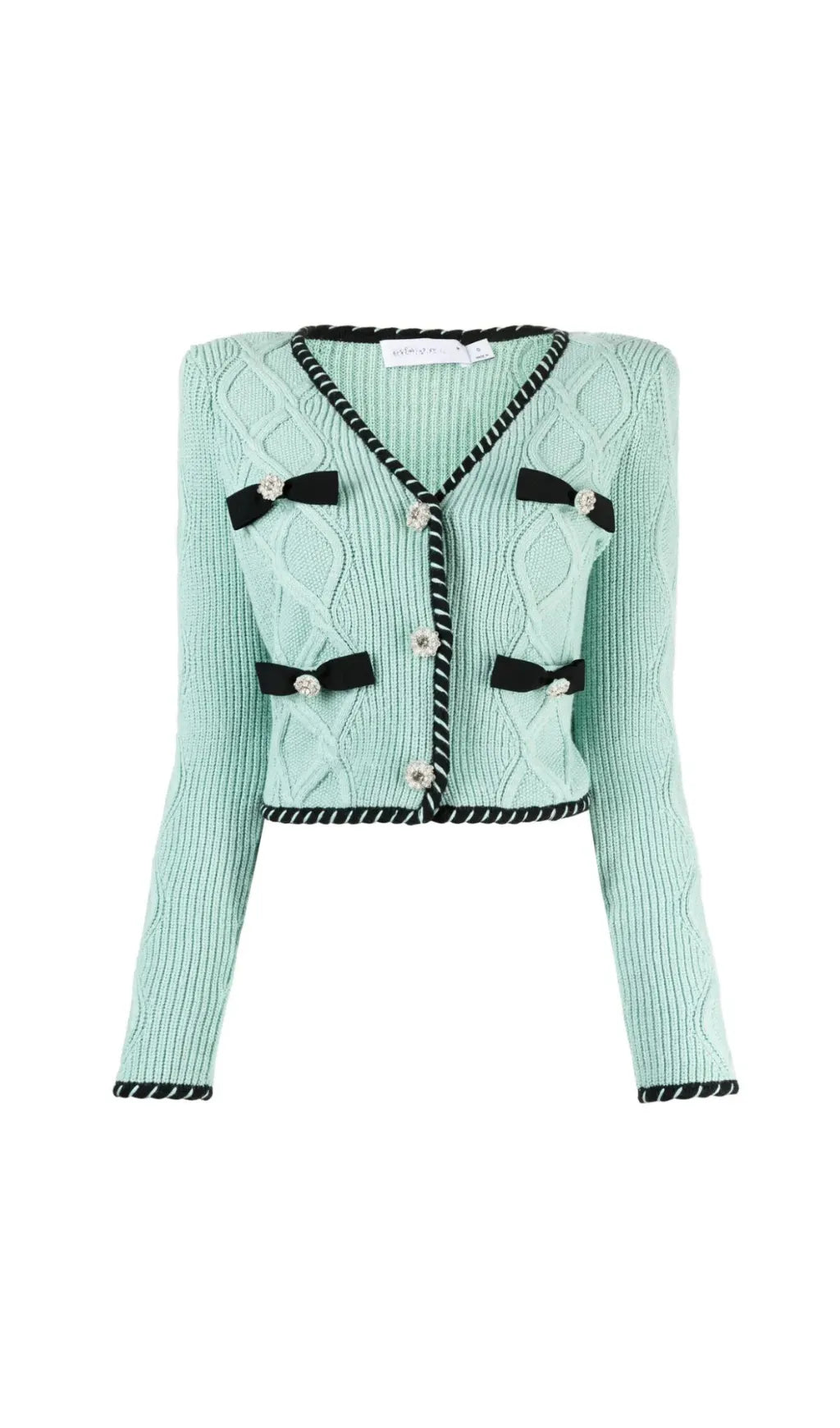 MINT CABLE KNIT CARDIGAN Flowering Girl