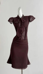 Irène Ruffled Tulle Top & Skirt Set Flowering Girl