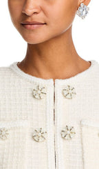Basia Tweed Long Sleeve Mini Dress Flowering Girl