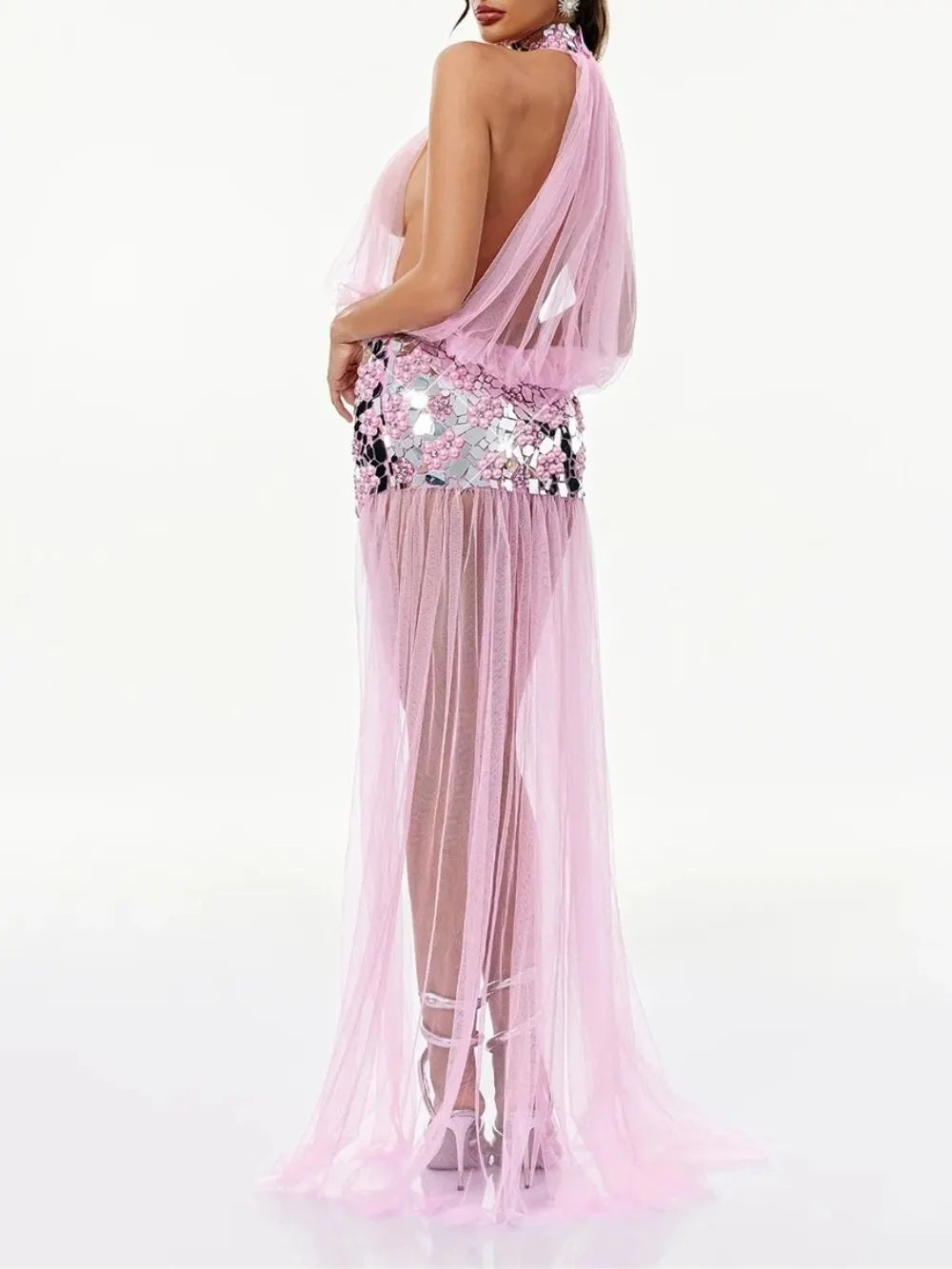 Genet Halterneck Tulle Acrylic Dress Flowering Girl