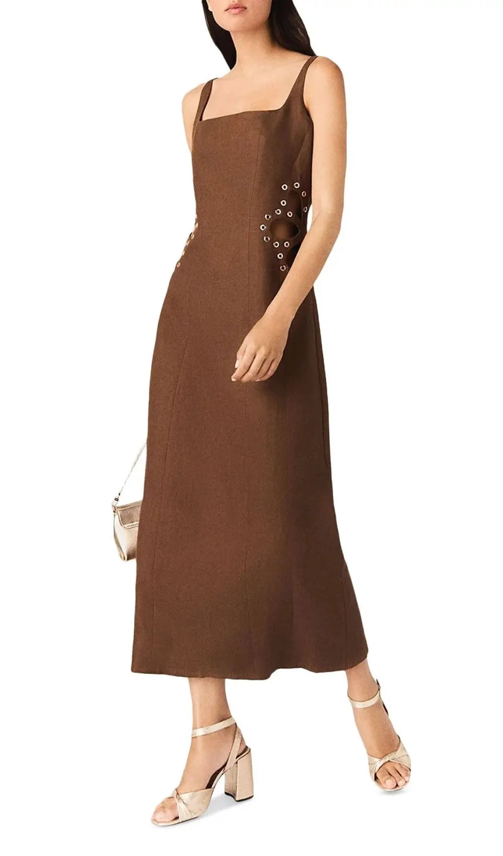 Racao Linen Midi Dress Flowering Girl