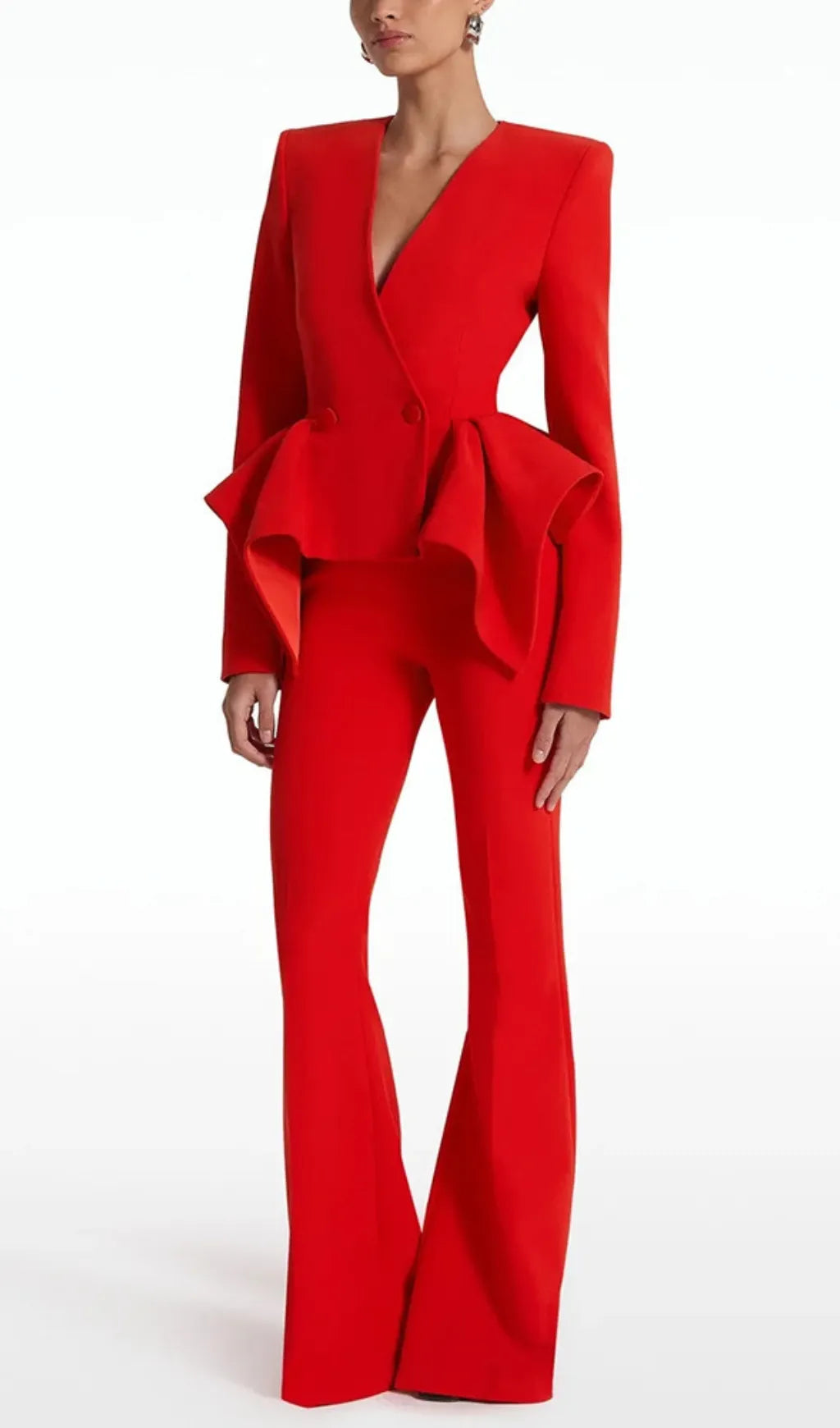 Dagna Red Jacket & Pants Set Flowering Girl
