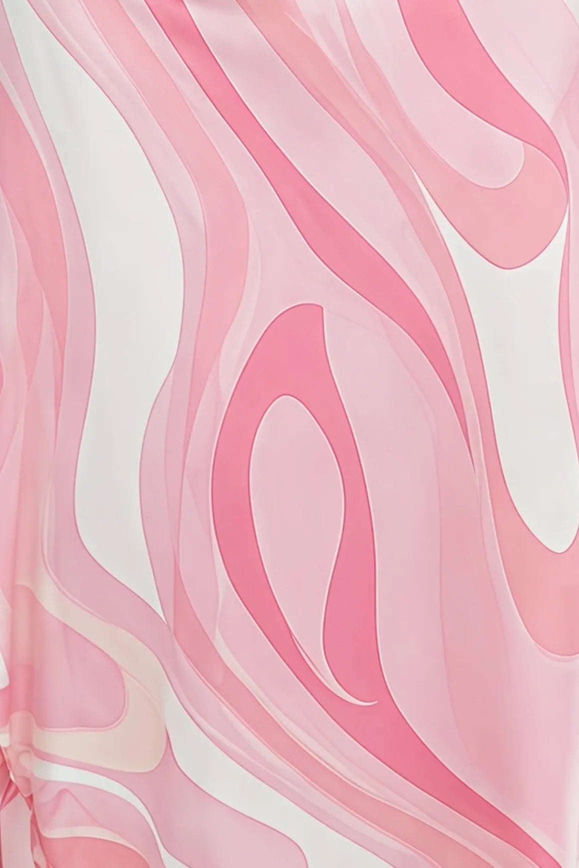 Halter Marble Print Satin Top & Asymmetric Midi Skirt Co-ord Set Flowering Girl