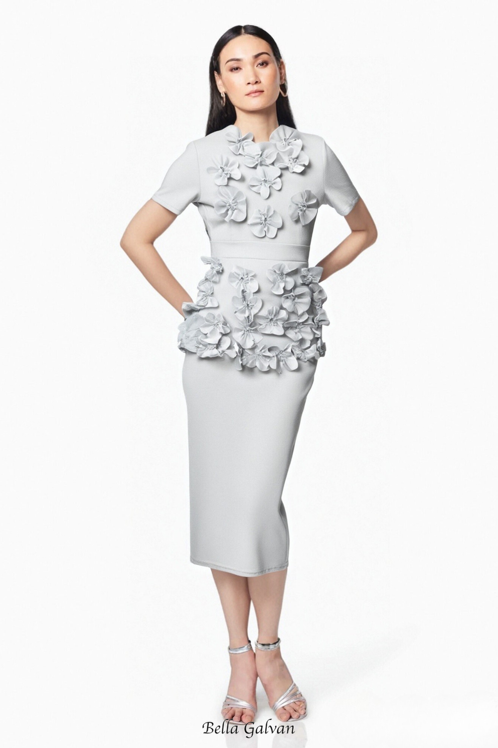 trista Flower Two-Piece Set in white Flowering Girl