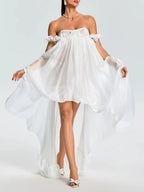 Euleta Off Shoulder Lace Ruffle Maxi Dress Flowering Girl