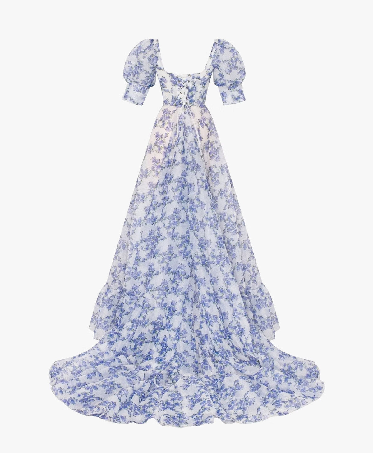 Blue Hydrangea Maxi Princess Dress Flowering Girl
