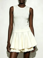 Maka Sleeveless Knit Mini Dress Flowering Girl