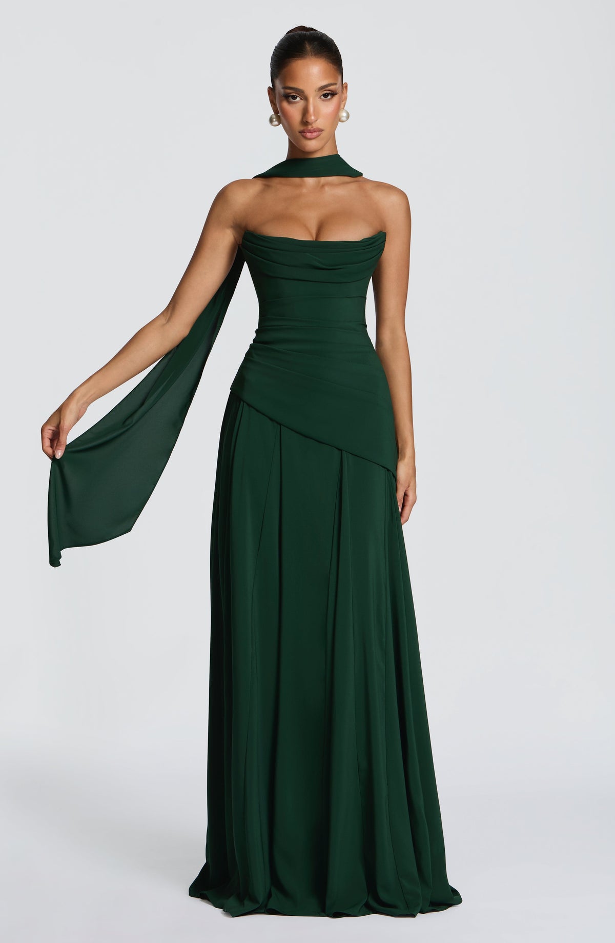 Patricia Maxi Dress - Emerald Flowering Girl