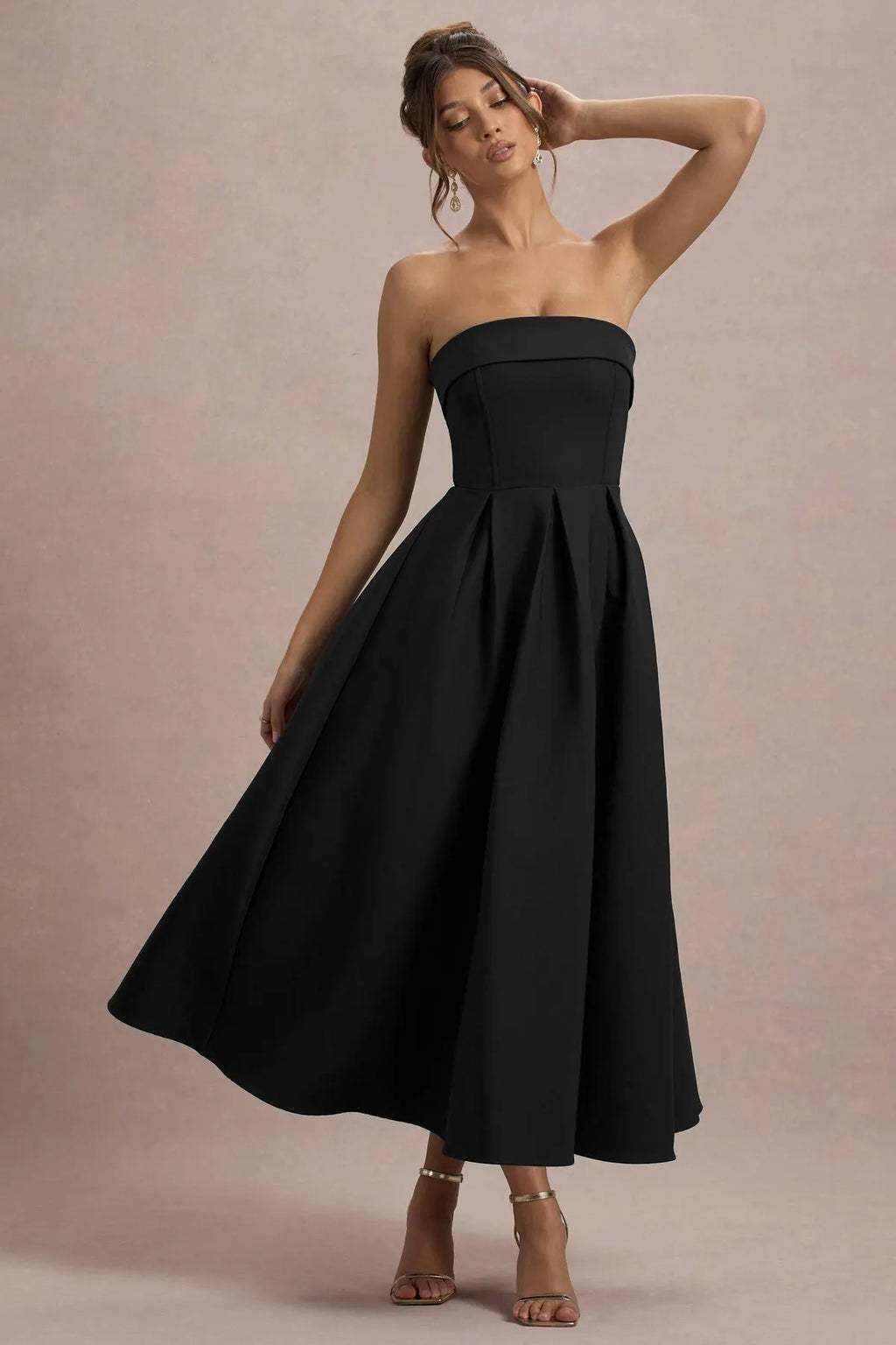 White Bandeau Midi Dress Flowering Girl