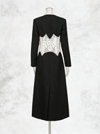 Micah Black Lace Coat Flowering Girl