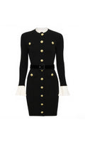 Heather Knit Long Sleeve Mini Dress Flowering Girl