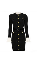Heather Knit Long Sleeve Mini Dress Flowering Girl