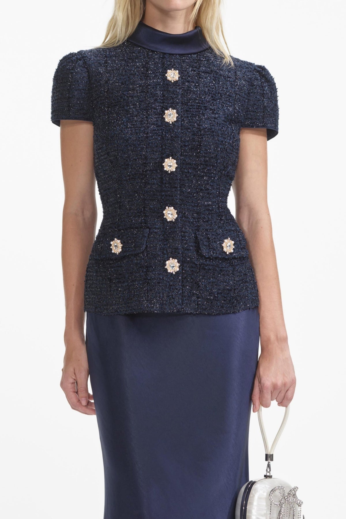 Munoz Metallic Tweed Two Piece Set Flowering Girl