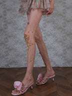 Marney Flower Diamante Tights Flowering Girl