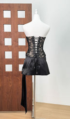 Alviva Strapless Embroidered Skirt Set Flowering Girl