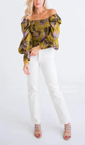 Floral Boho Smock Long Sleeve Top Flowering Girl