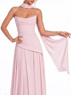 Neskava Scarf Strapless Maxi Dress Flowering Girl