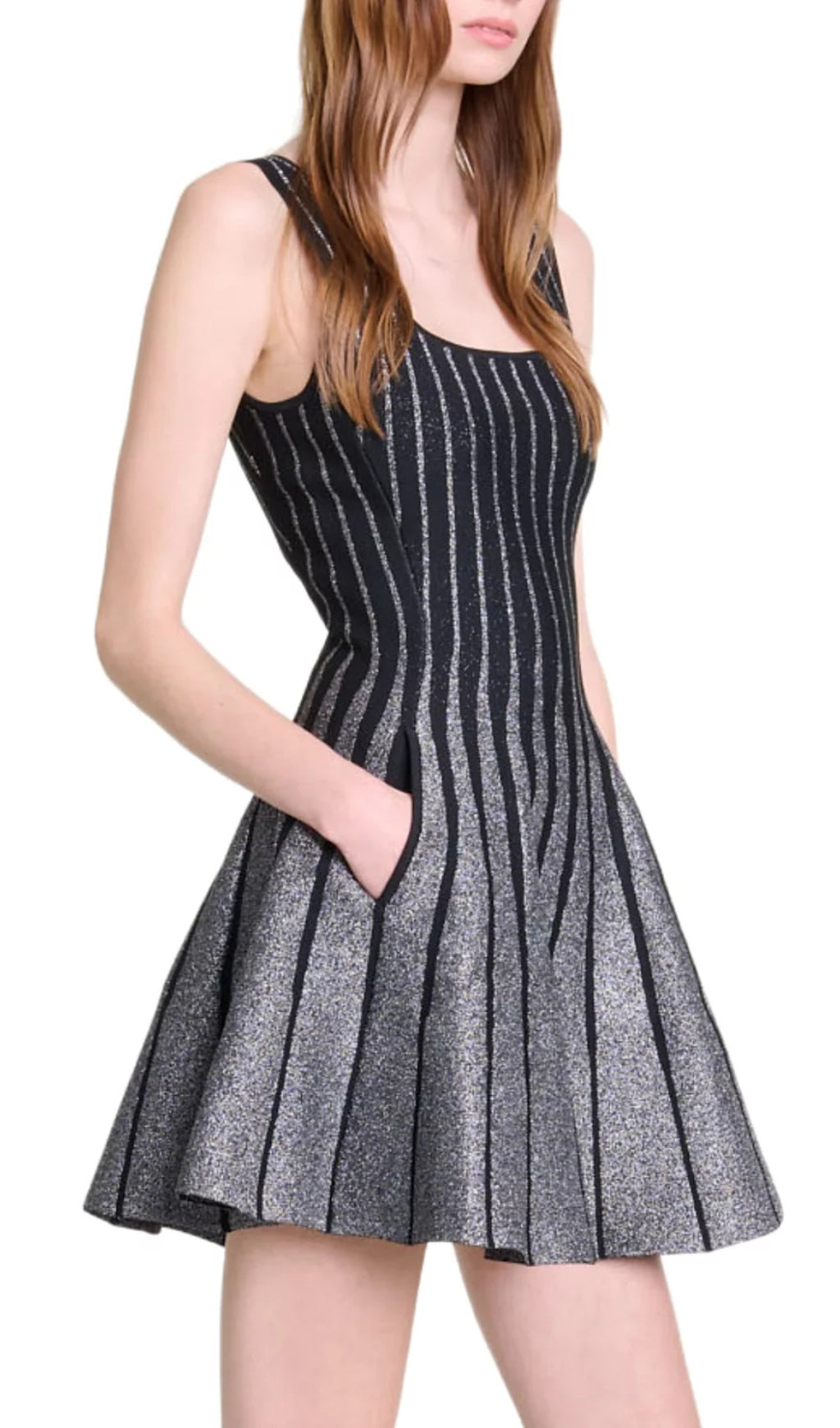 Russella Glitter Stripe Dress Flowering Girl