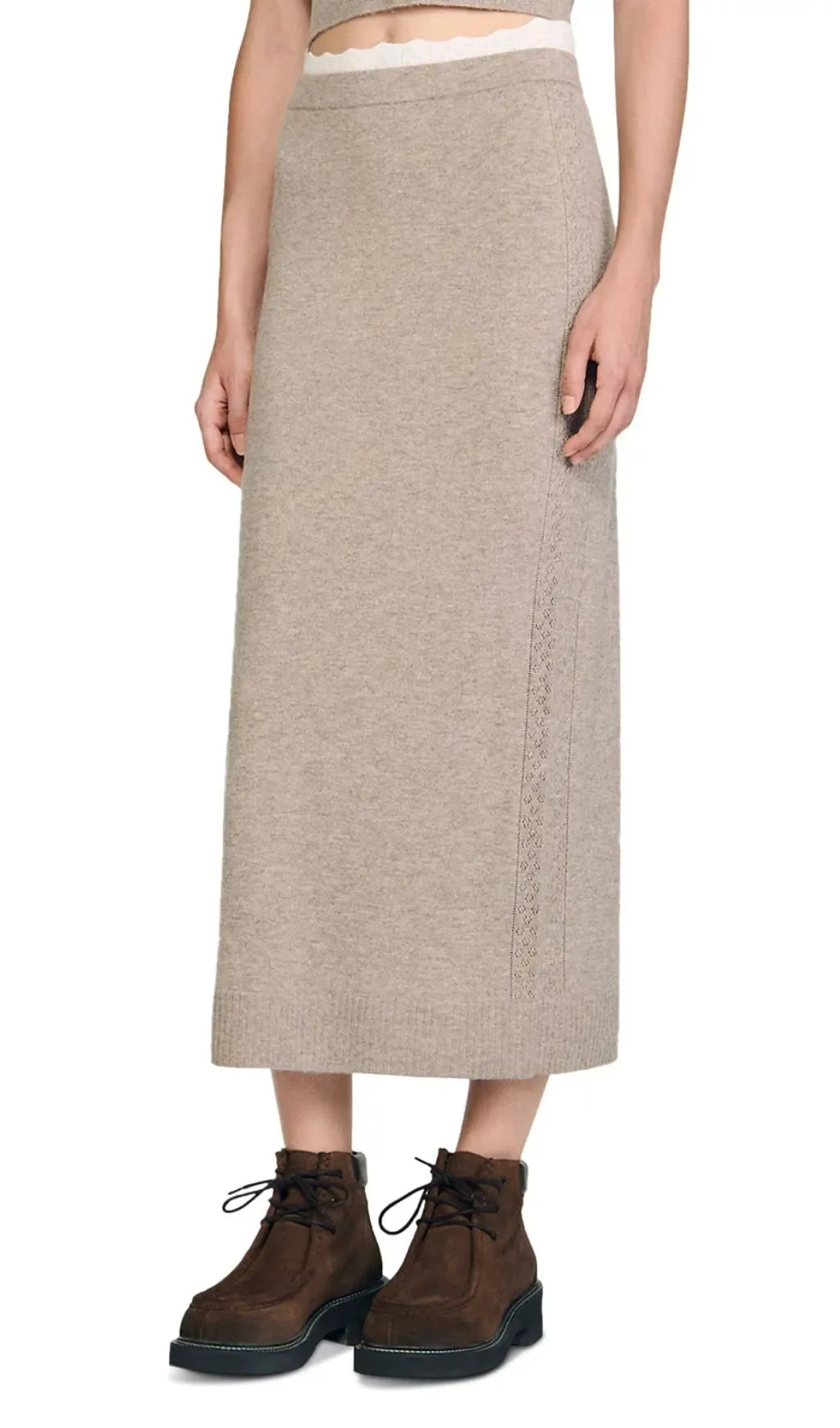Two Tone Midi Skirt Flowering Girl