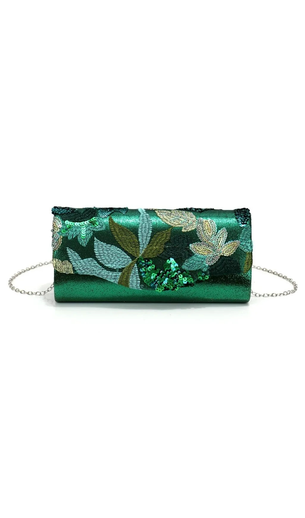 Leala Green Flower Sequin Handbag Flowering Girl