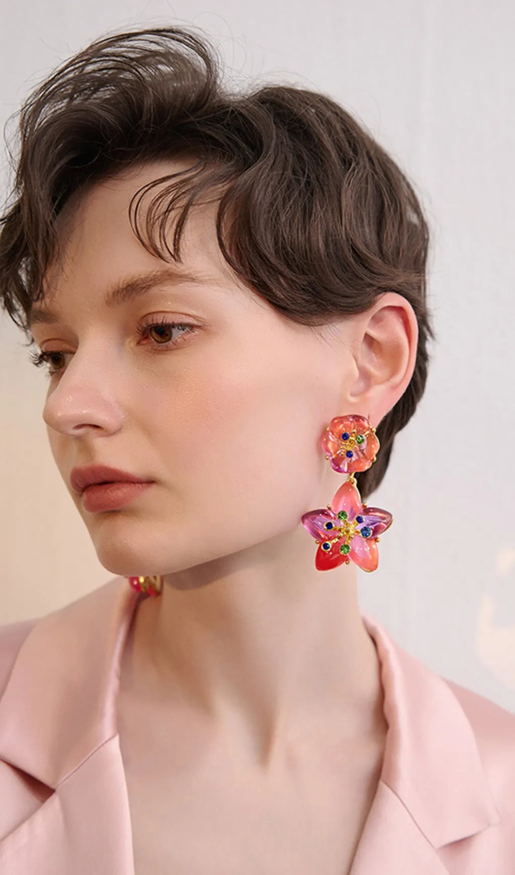 Alpha Colorful Petal Alec Earrings Flowering Girl