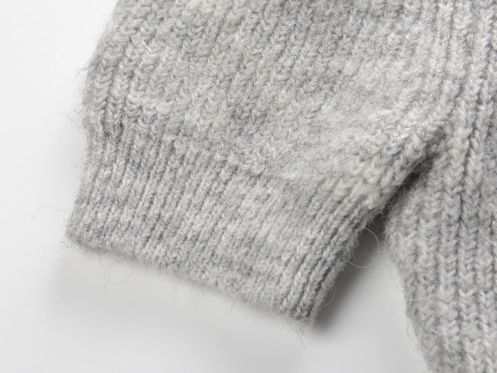 Henrike Grey Embellished Knit Top Flowering Girl
