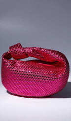 Embellished Tote Bag In Hot Pink Flowering Girl