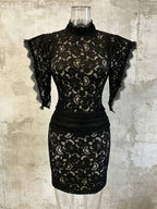 Mandisa Lace Mini Dress Flowering Girl