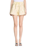 Rhinestone Shorts With Lace Flowering Girl