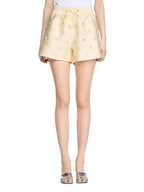 Rhinestone Shorts With Lace Flowering Girl