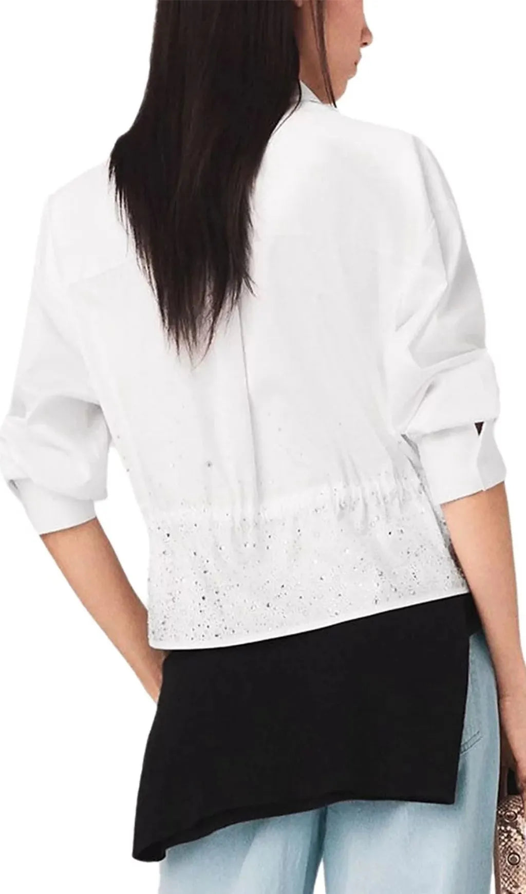 Cisequino Rhinestone Shirt Flowering Girl