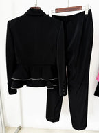 Brigitte Black Ruffle Jacket & Pants Flowering Girl