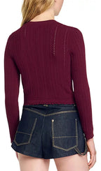 Holiday Cropped Cardigan Flowering Girl