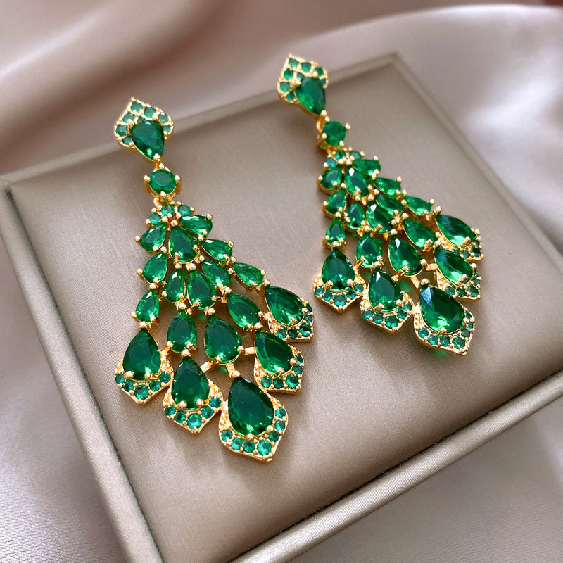 Danton Green Diamond Earrings Flowering Girl