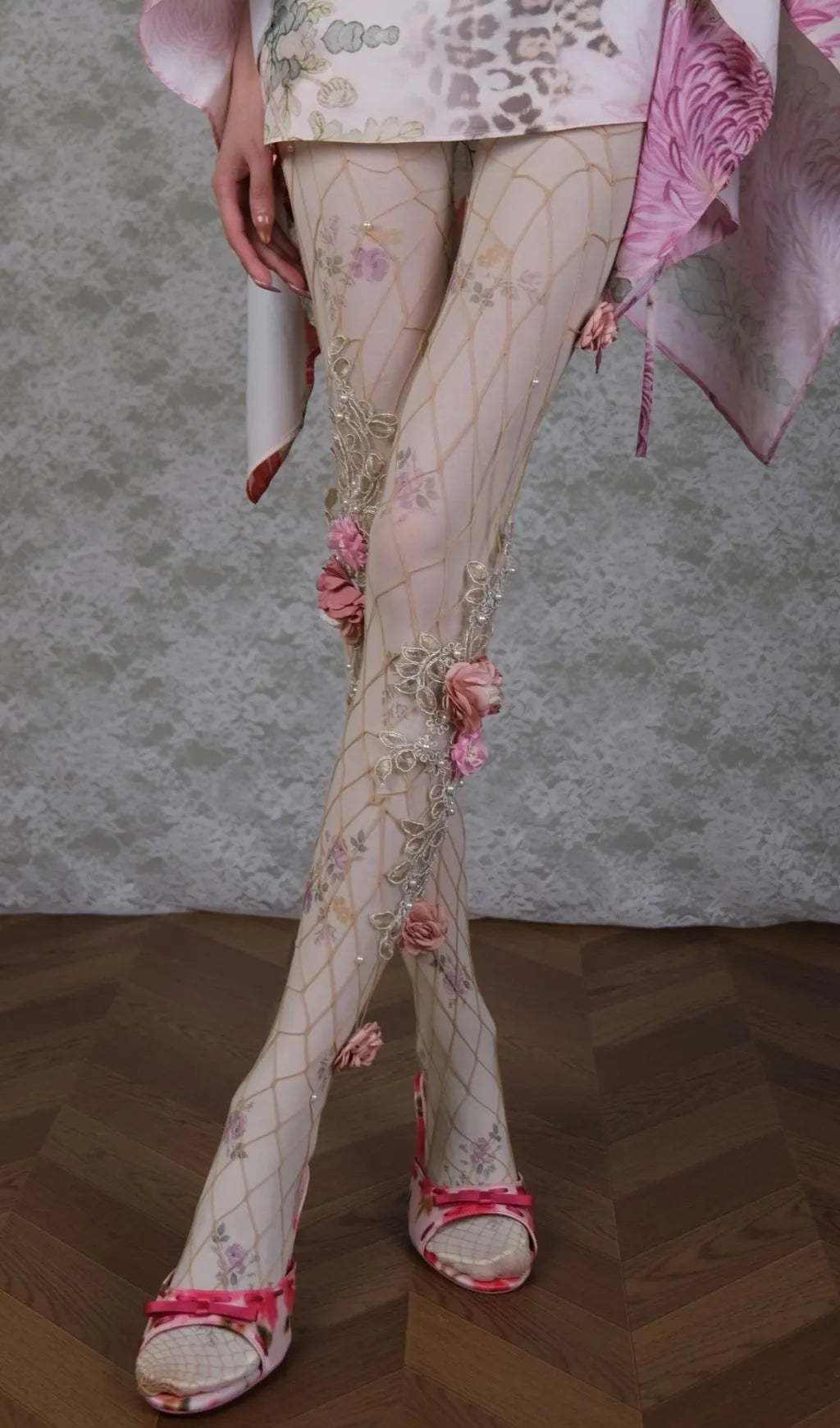 Floral Tights Set Flowering Girl