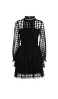 LACE MINI DRESS IN BLACK Flowering Girl