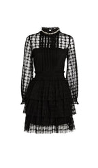 LACE MINI DRESS IN BLACK Flowering Girl